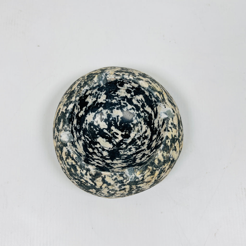 River Stone Black And White Specked Ash Tray