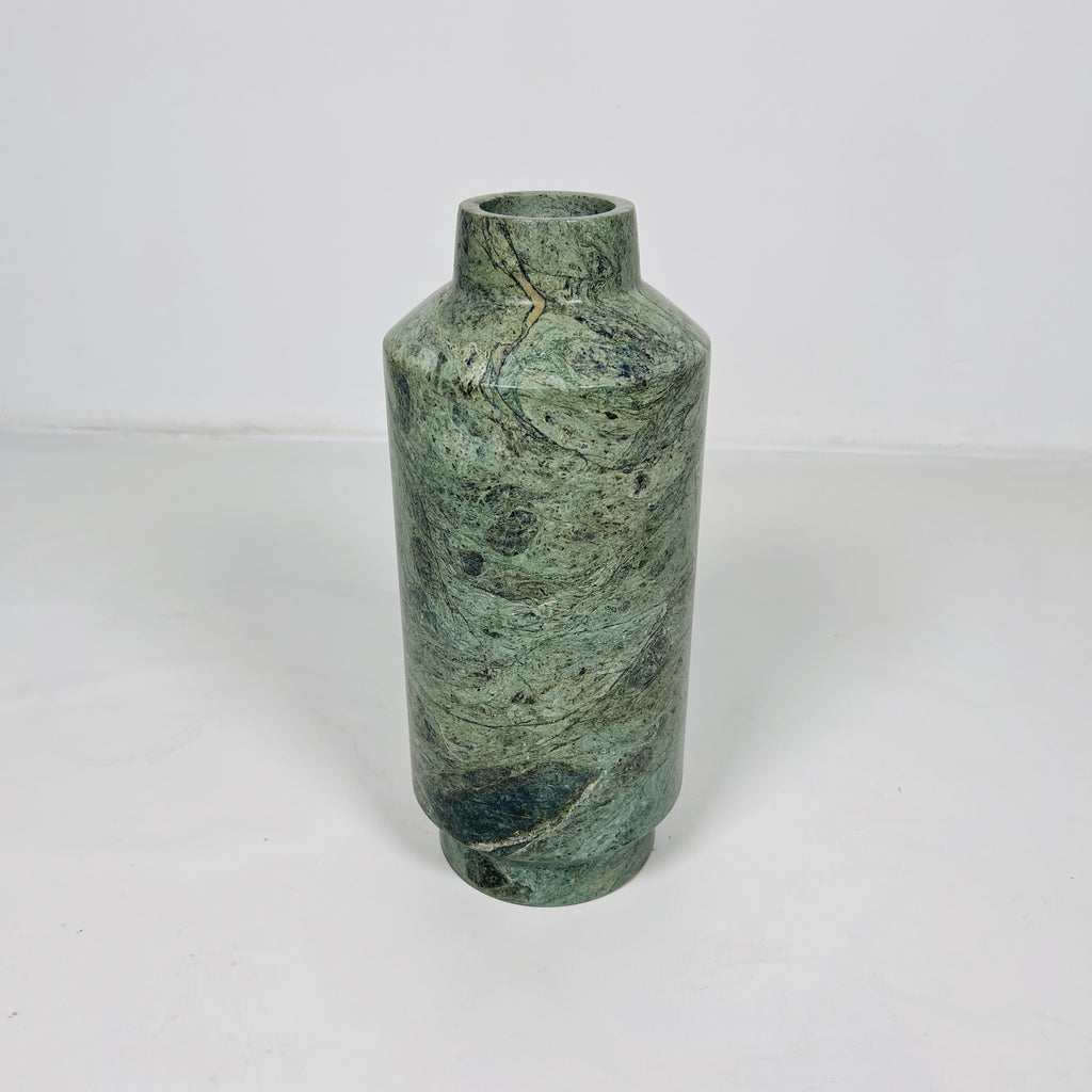 Cylindrical Green Vase