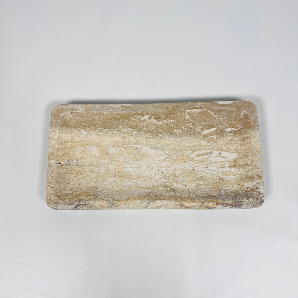 Dual Grazed Travertine Tray