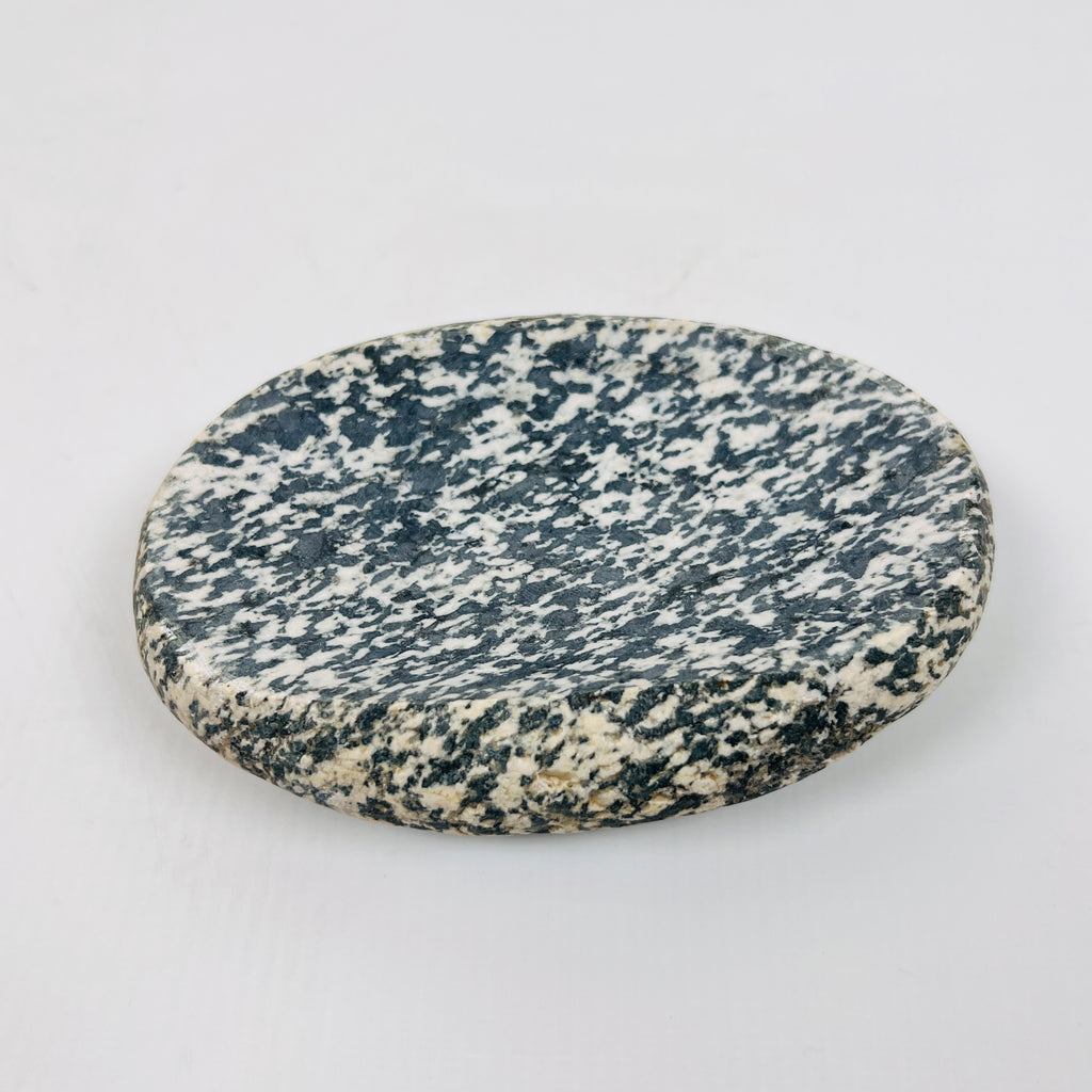 Riverstone Black and White Splashed Soap Dish