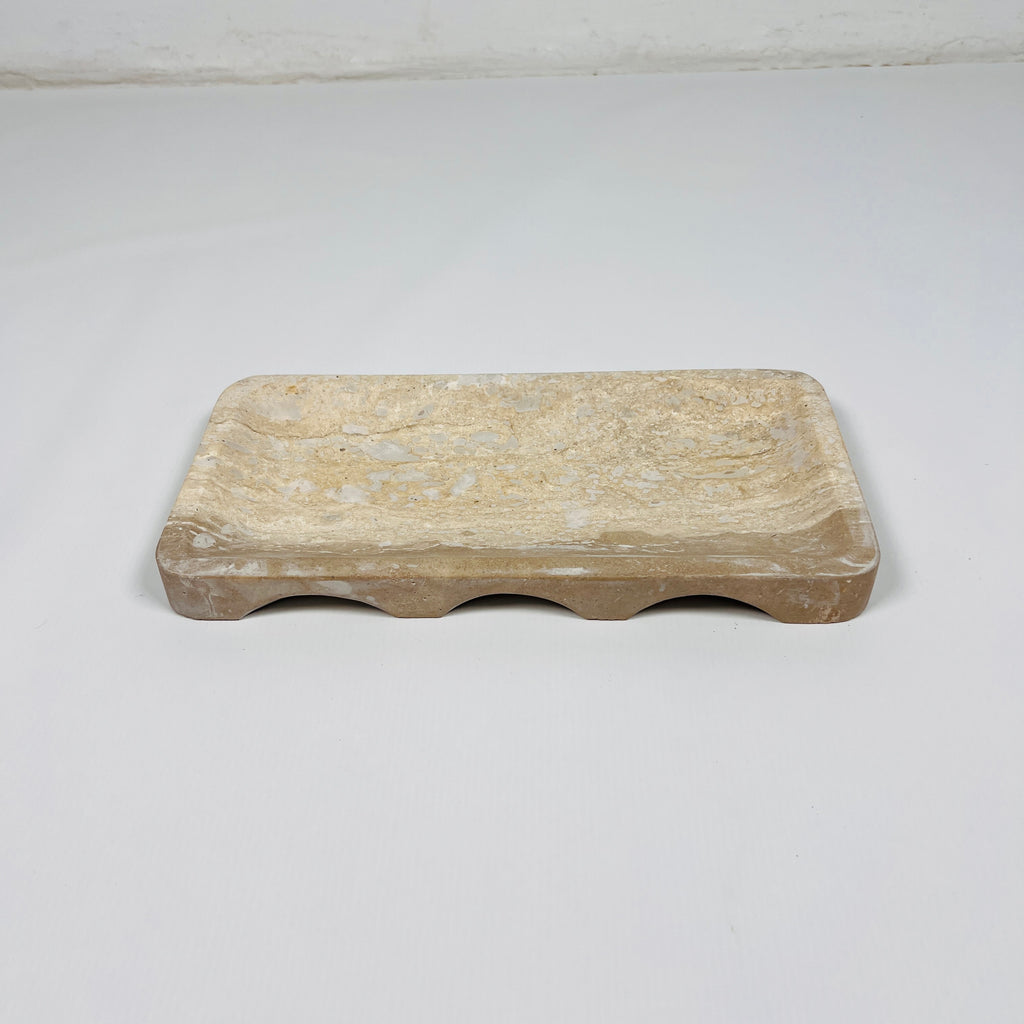 Carlotta Marked Travertine Tray