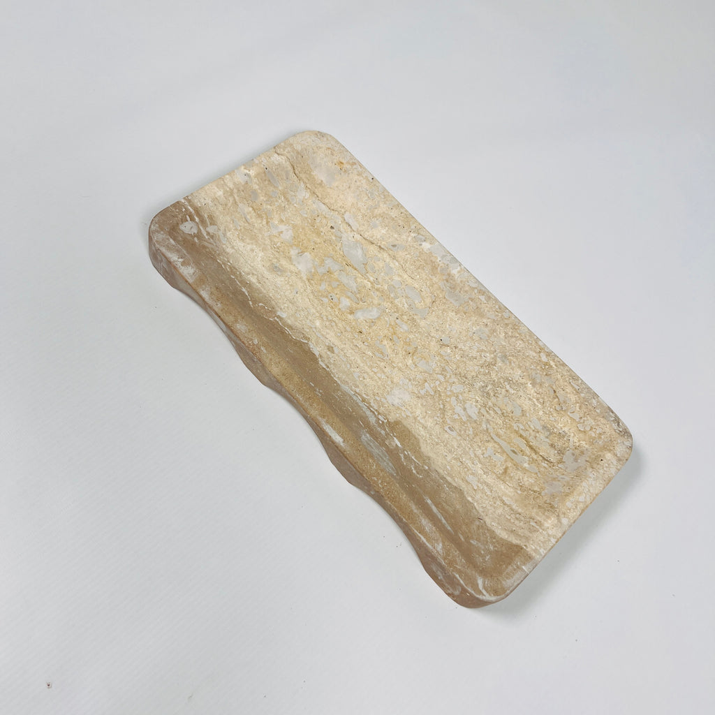 Carlotta Marked Travertine Tray