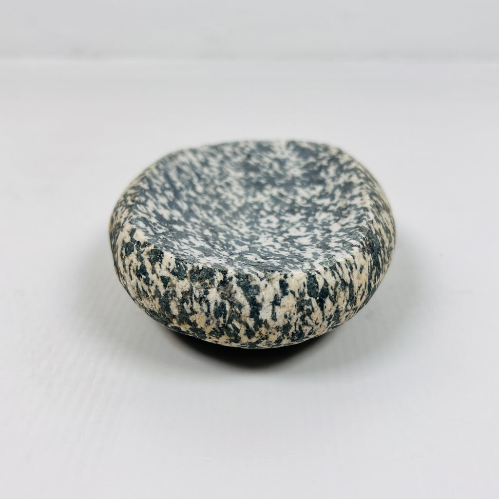 Riverstone Black and White Splashed Soap Dish