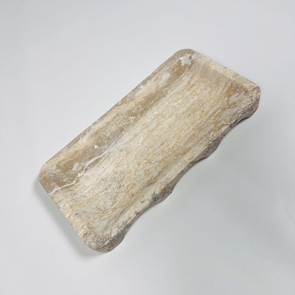 Oblong Travertine Tray