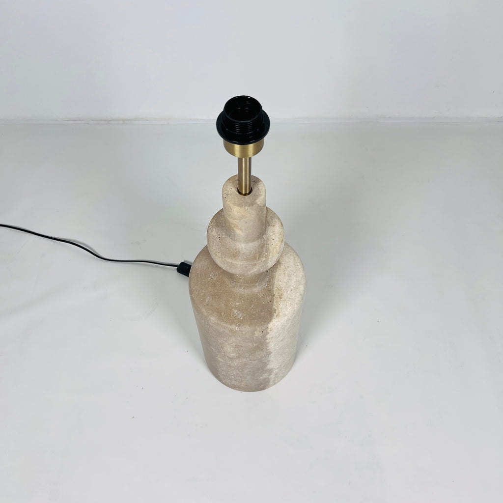 Two-Toned Bottle Travertine Table Lamp