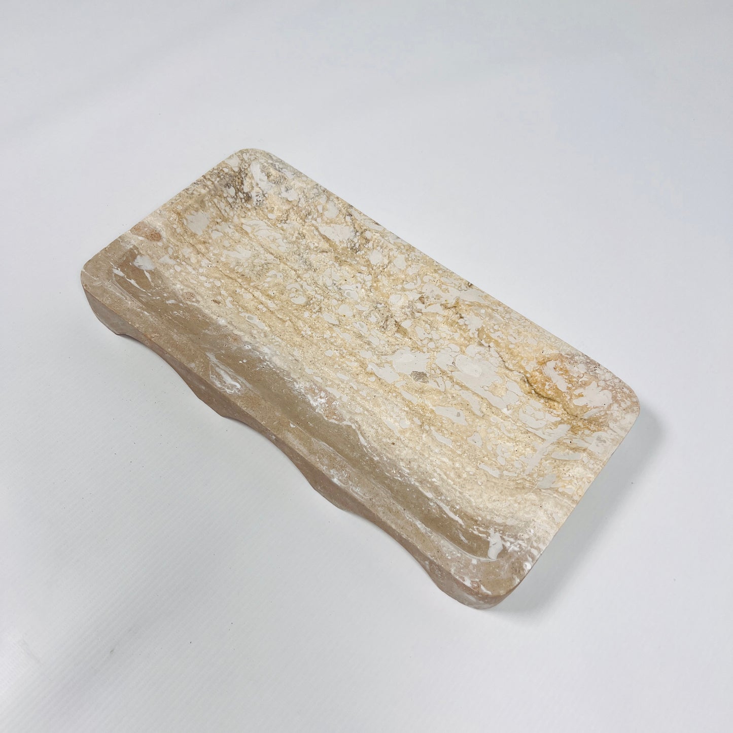 Travertine Dual Shaded Rectangle Tray