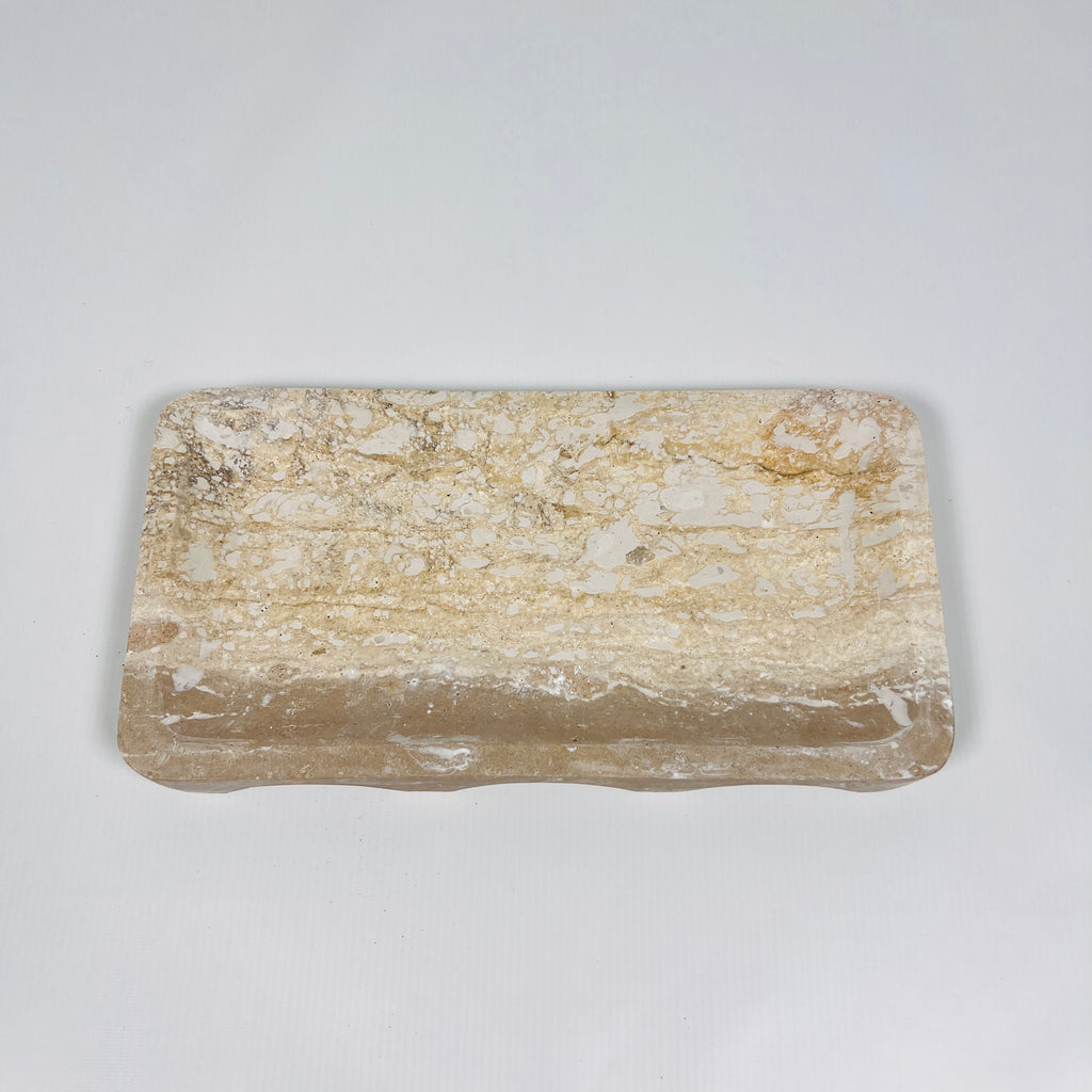 Travertine Dual Shaded Rectangle Tray