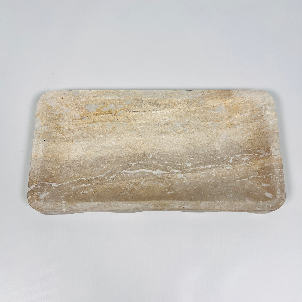 Earth Tide Travertine Tray