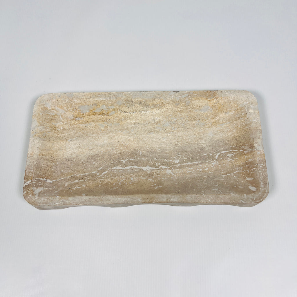 Earth Tide Travertine Tray