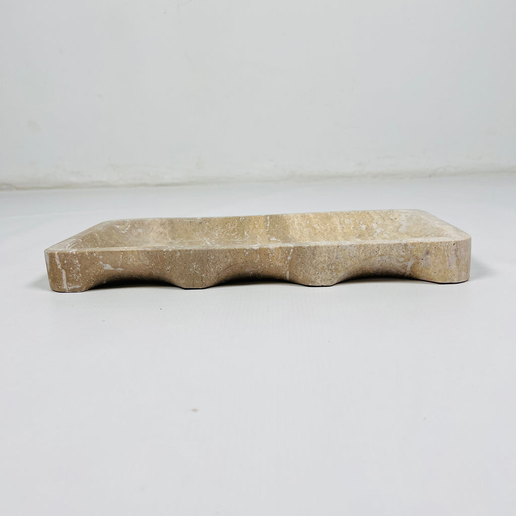 Commodious Dual Shaded Travertine Tray