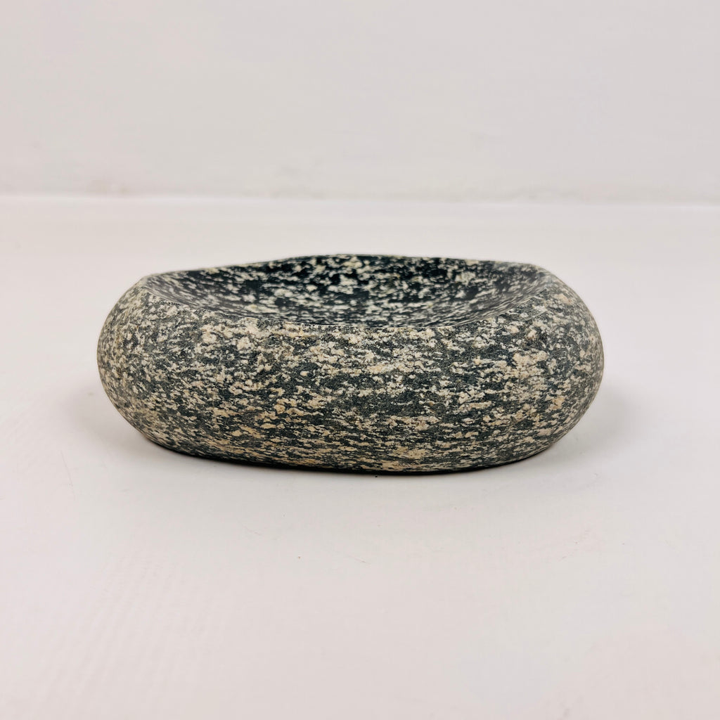 Riverstone Black Blotched Soap Dish