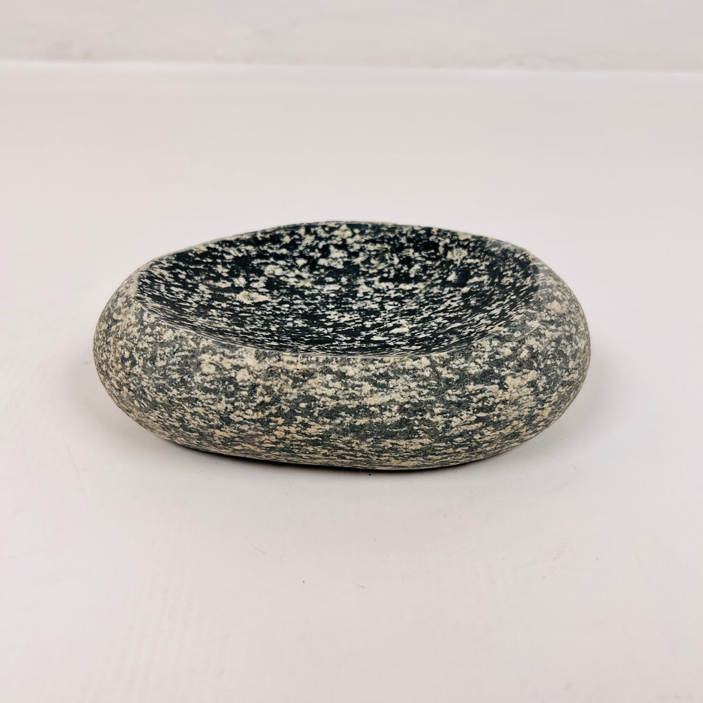 Riverstone Black Blotched Soap Dish