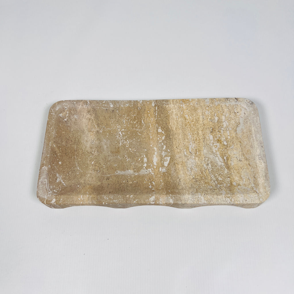 Commodious Dual Shaded Travertine Tray