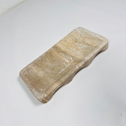 Commodious Dual Shaded Travertine Tray