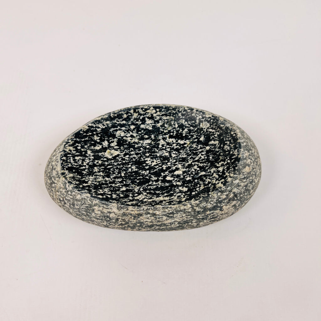 Riverstone Black Blotched Soap Dish