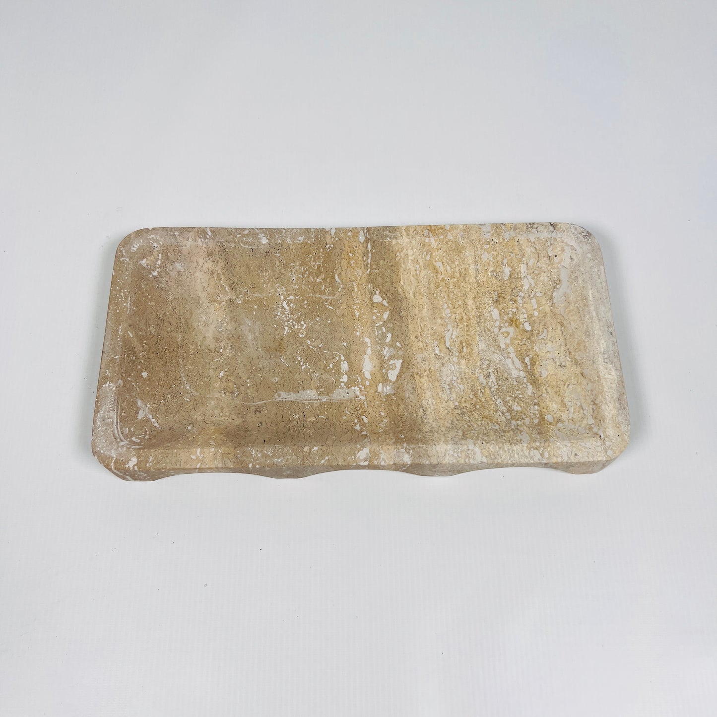 Commodious Dual Shaded Travertine Tray