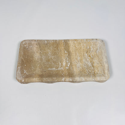 Commodious Dual Shaded Travertine Tray