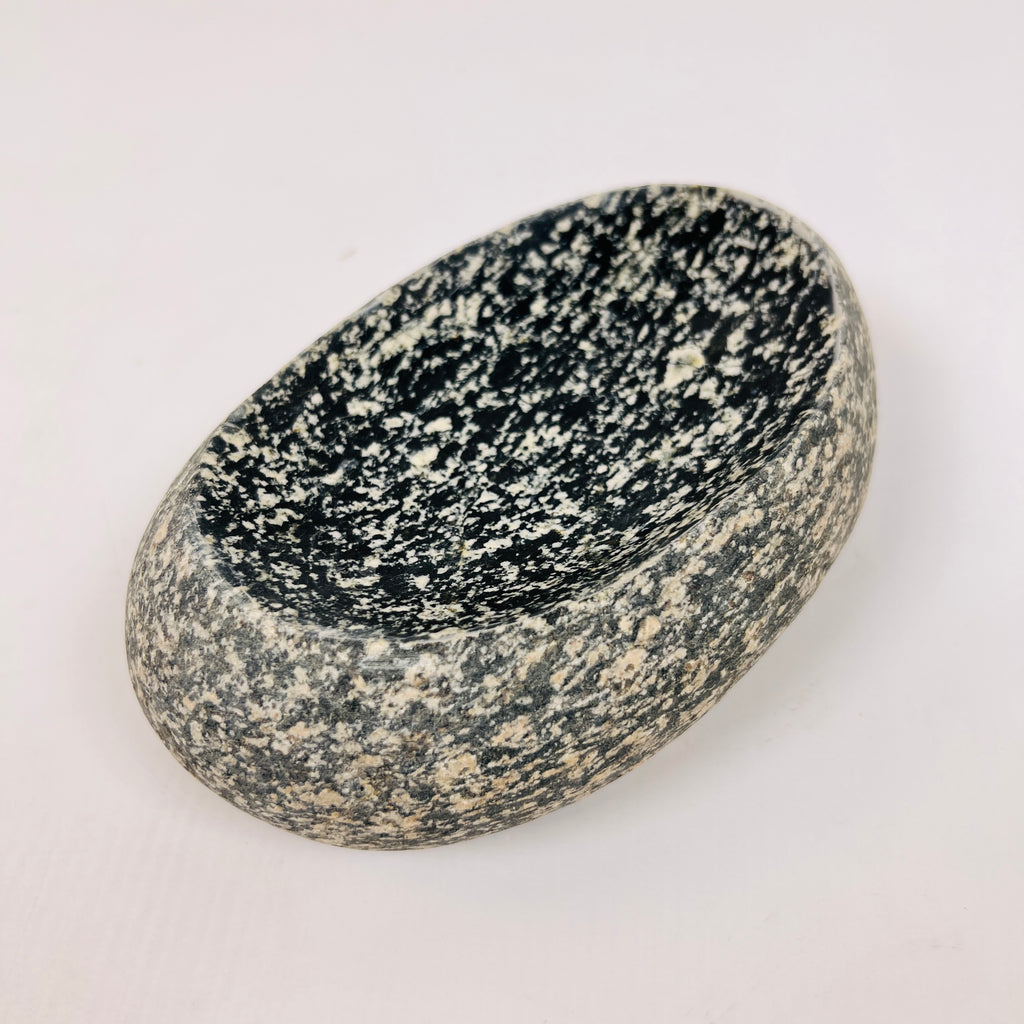 Riverstone Black Blotched Soap Dish