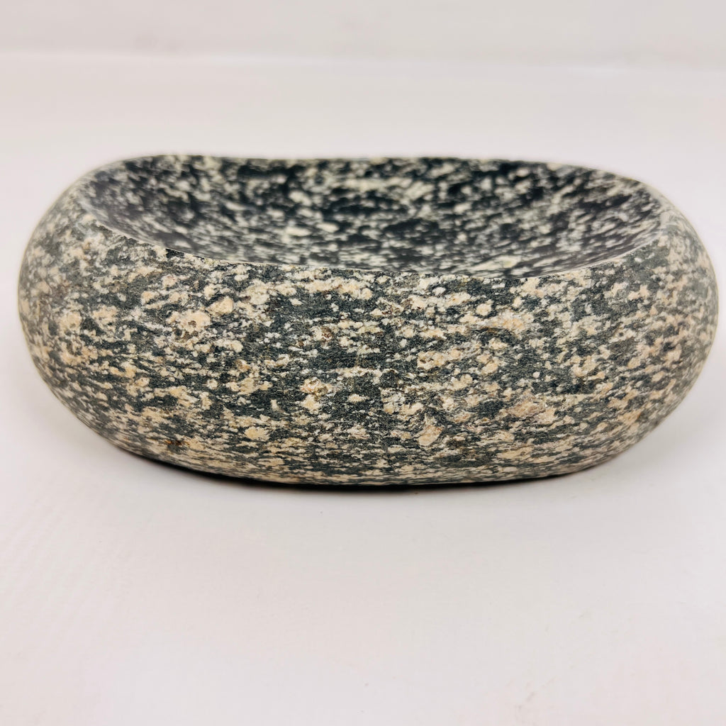 Riverstone Black Blotched Soap Dish