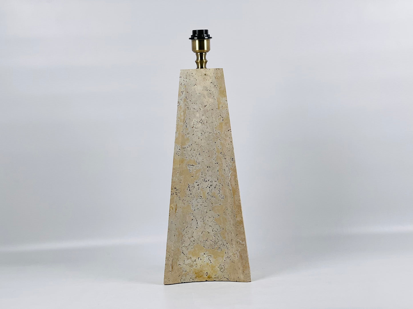 Curvilinear Table Lamp - Travertine
