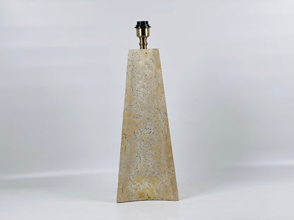 Curvilinear Table Lamp - Travertine