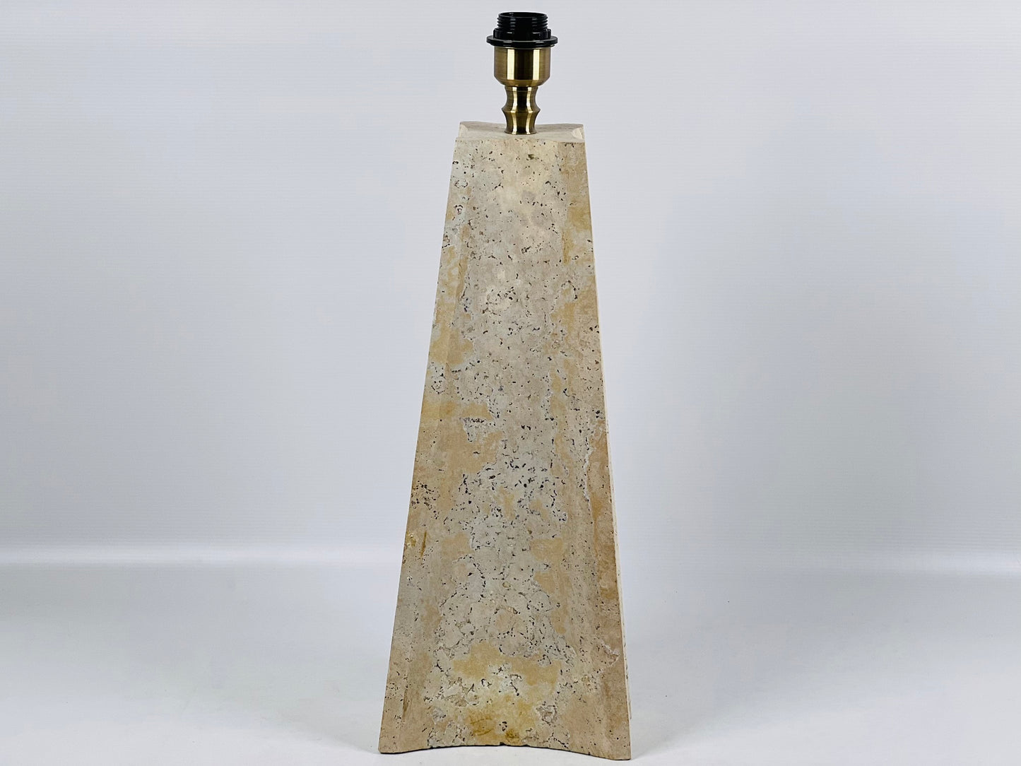 Curvilinear Table Lamp - Travertine