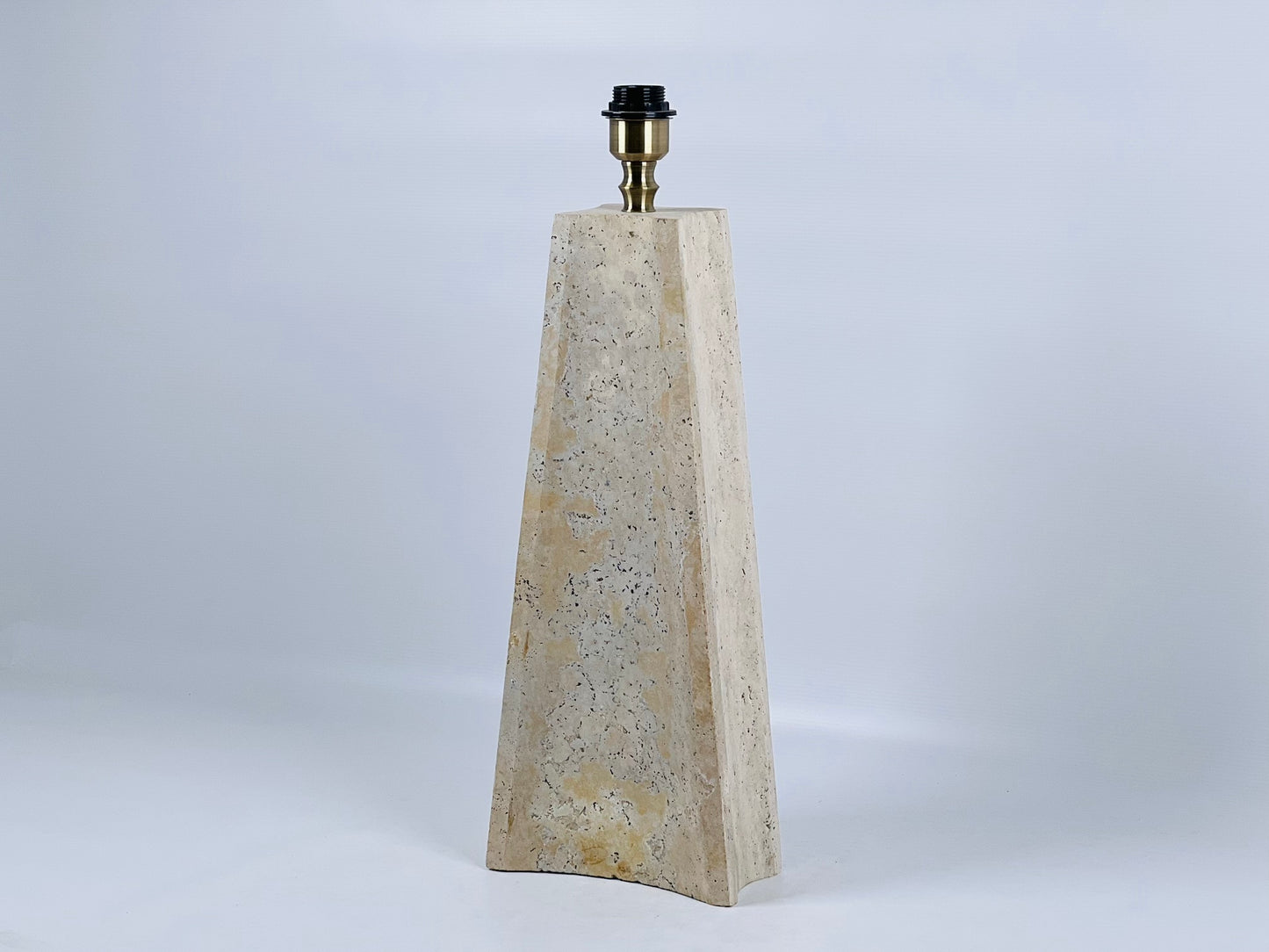 Curvilinear Table Lamp - Travertine