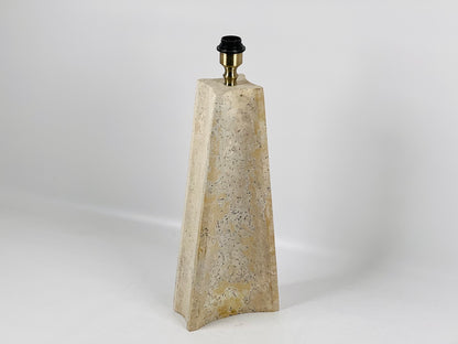 Curvilinear Table Lamp - Travertine