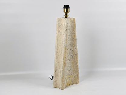 Curvilinear Table Lamp - Travertine