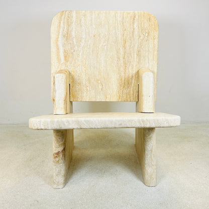 Throne Chair - Travertine