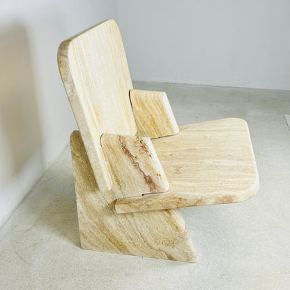 Throne Chair - Travertine