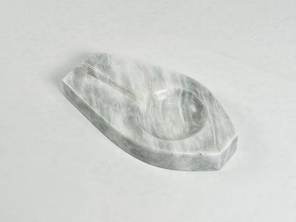 Marble Streaked Ash Tray - Gray