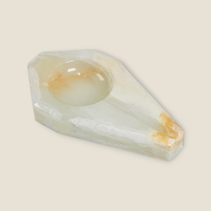 Ivory Marble Ash Tray - Onyx