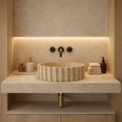Luna Sink - Travertine