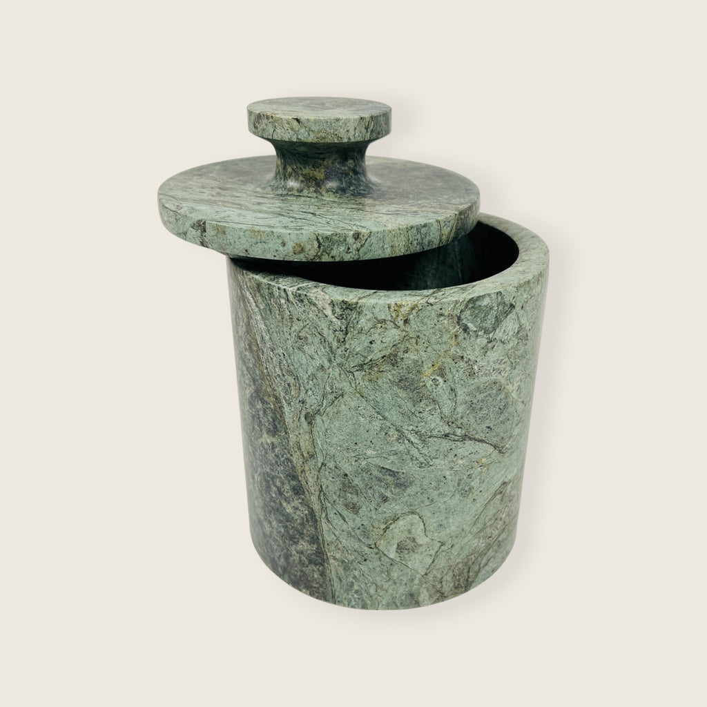 Moss Green Marble Jar