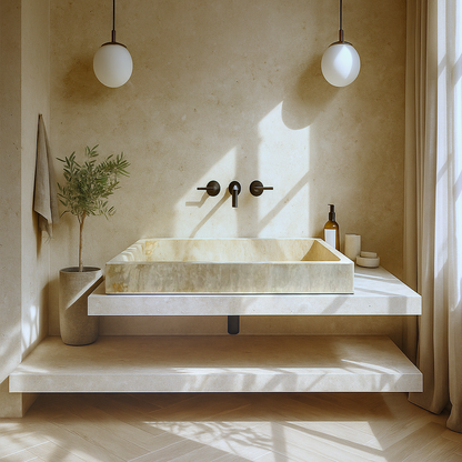Rectangular Basin - Beige