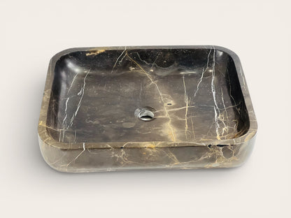 Rounded Rectangle Sink - Black