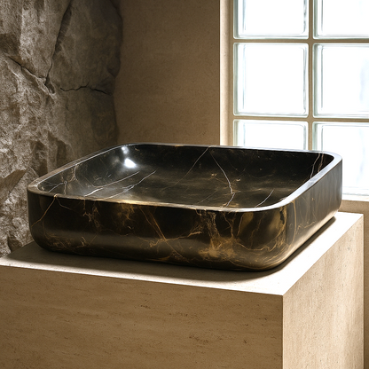 Rounded Rectangle Sink - Black