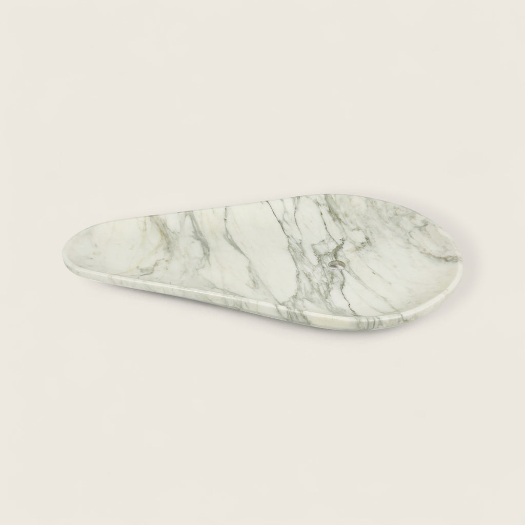 Tear Drop Grey Lined Marble Sink
