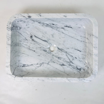 Rounded Rectangle Sink - Carrara