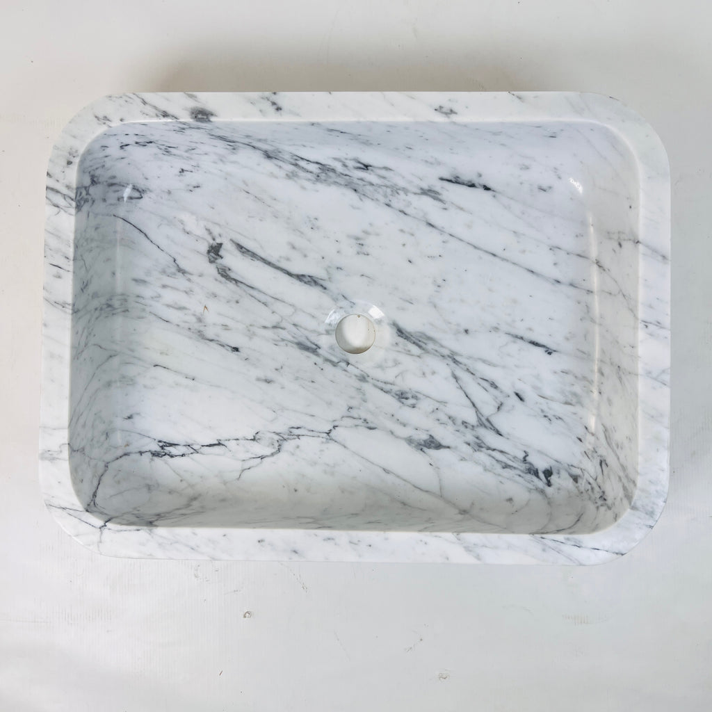 Rectangle Splashed Marble Sink