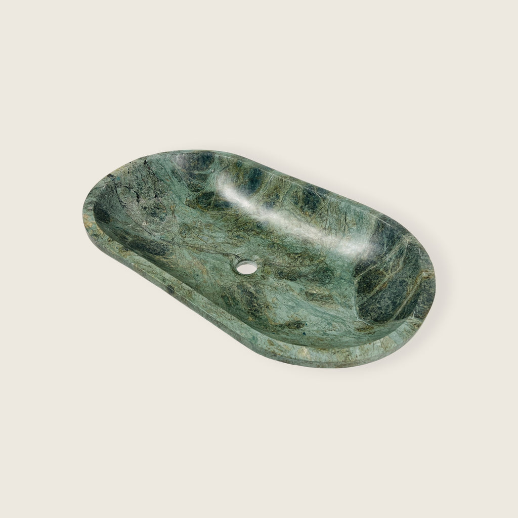 Oval Green Marble Sink