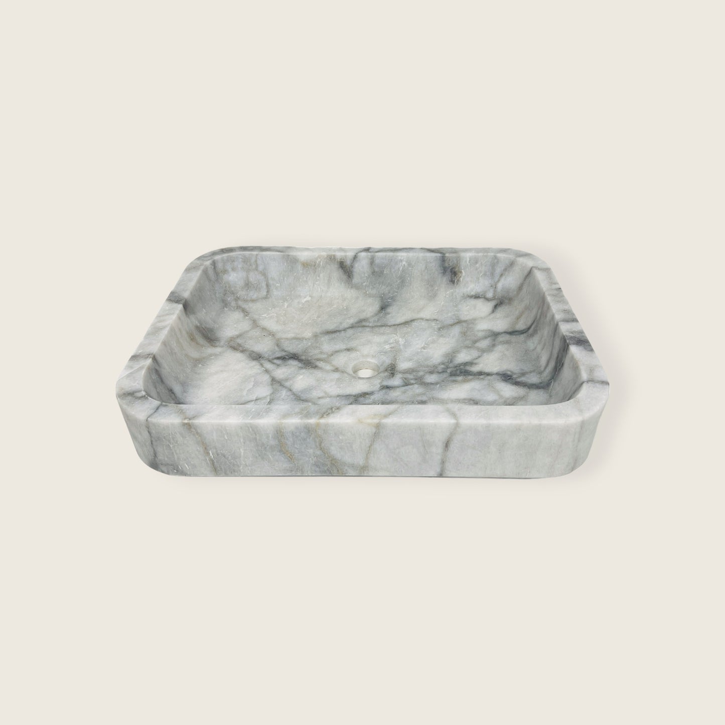 Rounded Rectangle Sink - Gray Commando