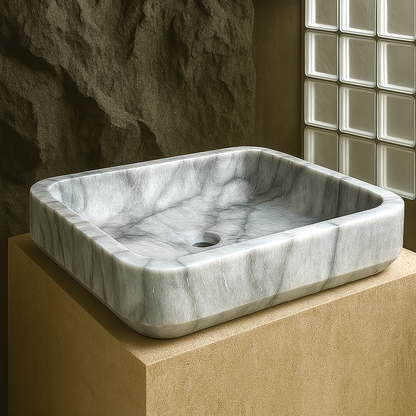 Rounded Rectangle Sink - Gray Commando