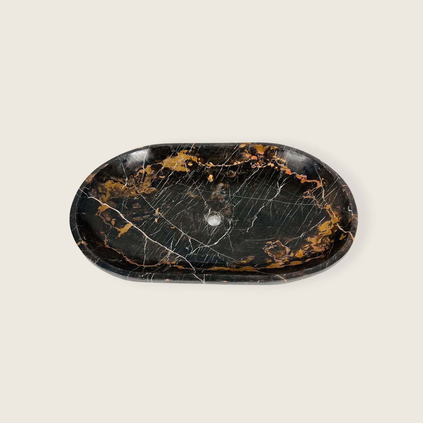 Ellipsoid Basin - Black & Gold
