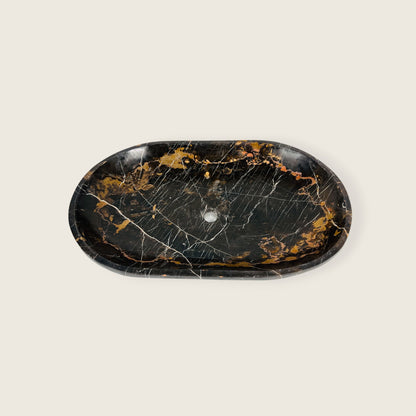Ellipsoid Basin - Black & Gold
