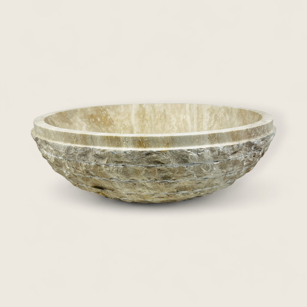 Terracotta Travertine Sink