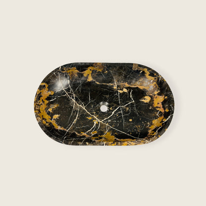 Oblong Sink - Black & Gold