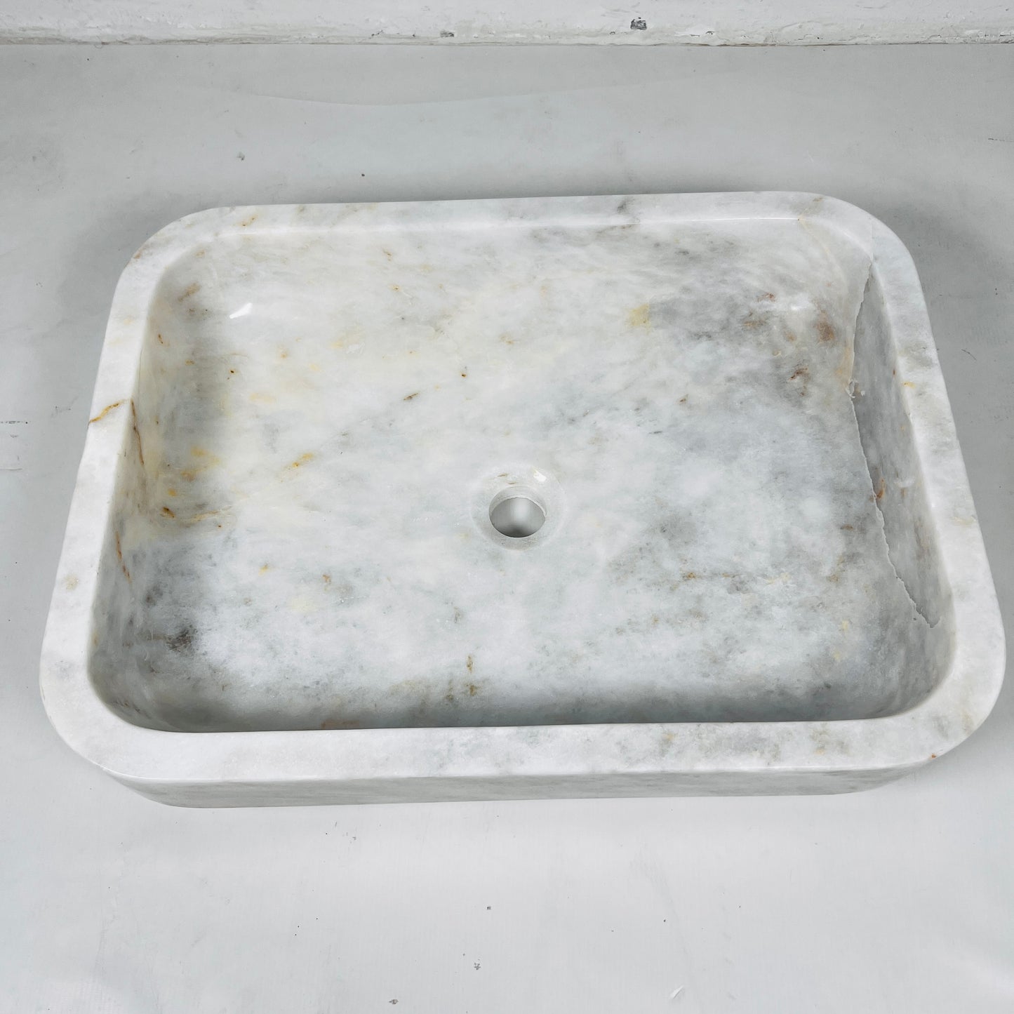 Rounded Rectangle Sink - Cheetah White