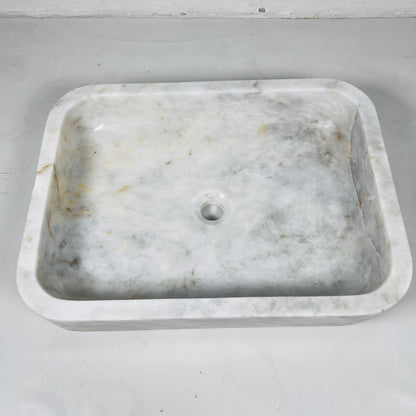 Rounded Rectangle Sink - Cheetah White